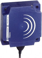 Telemecanique Sensors - NPN, Flat, Inductive Proximity Sensor - 3 Wires, IP68, 12 to 24 VDC, 80mm Wide - Exact Industrial Supply