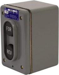 Schneider Electric - 2 Operator, Flush Pushbutton Control Station - Forward, Reverse (Legend), Momentary Switch, NEMA 1, 4 - Exact Industrial Supply