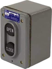 Schneider Electric - 2 Operator, Flush Pushbutton Control Station - Close, Open (Legend), Momentary Switch, NEMA 1, 4 - Exact Industrial Supply
