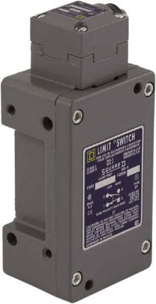 Square D - SPDT, NC/NO, 600 Volt Screw Terminal, Plunger Actuator, General Purpose Limit Switch - 1, 2, 4, 6, 12, 13, 6P NEMA Rating, IP67 IPR Rating - Exact Industrial Supply