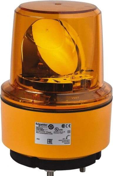 Schneider Electric - 24 VDC, 125 mAmp, Rotating Beacon LED Light - Surface Mounted, 7.05 Inch High, 130mm Diameter, 162 Flashes per min - Exact Industrial Supply