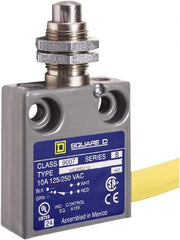 Square D - SPDT, NC/NO, 240 VAC, Prewired Terminal, Plunger Actuator, General Purpose Limit Switch - 1, 2, 4, 6, 6P NEMA Rating, IP67 IPR Rating, Panel Mount, 80 Ounce Operating Force - Exact Industrial Supply