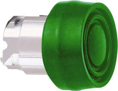 Schneider Electric - 22mm Mount Hole, Flush, Pushbutton Switch Only - Round, Green Pushbutton, Nonilluminated, Momentary (MO) - Exact Industrial Supply