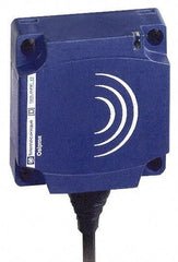 Telemecanique Sensors - NPN, Flat, Inductive Proximity Sensor - 3 Wires, IP68, 12 to 24 VDC, 40mm Wide - Exact Industrial Supply