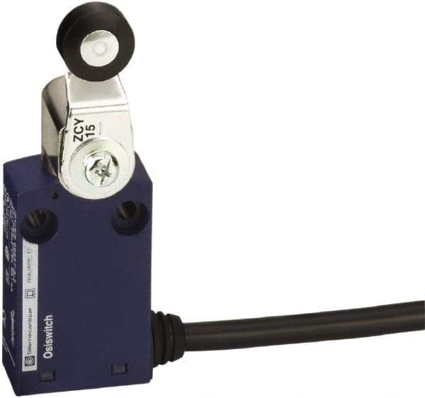Telemecanique Sensors - DP, NC/NO, 240 VAC, Fixed Cable Terminal, Roller Lever Actuator, General Purpose Limit Switch - IP65 IPR Rating - Exact Industrial Supply