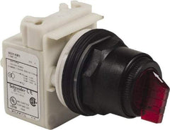 Schneider Electric - 30mm Mount Hole, 3 Position, Knob Operated, Selector Switch Only - Momentary (MO), Nonilluminated, without Contact Blocks, Shock and Vibration Resistant - Exact Industrial Supply