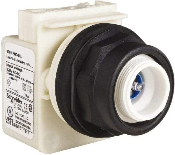 Schneider Electric - Extended Straight Pushbutton Switch Operator - Round Button, LED Lamp, Illuminated - Exact Industrial Supply