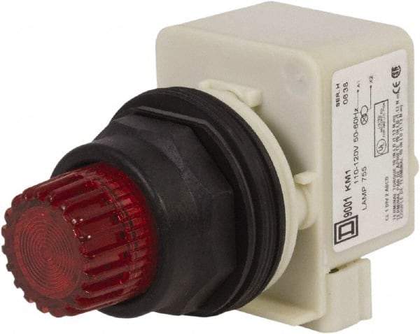 Schneider Electric - 30mm Mount Hole, Extended Straight, Pushbutton Switch Only - Red Pushbutton, Momentary (MO) - Exact Industrial Supply