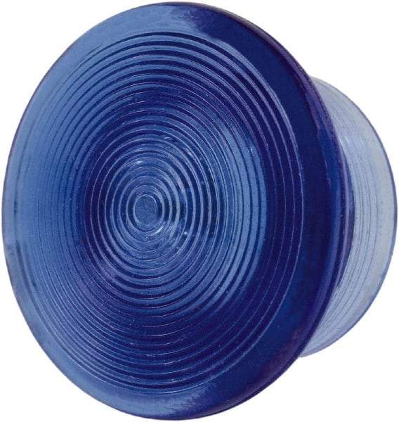 Schneider Electric - Extended Mushroom Head Pushbutton Switch Knob - Blue, Round Button, Incandescent Lamp, Illuminated - Exact Industrial Supply