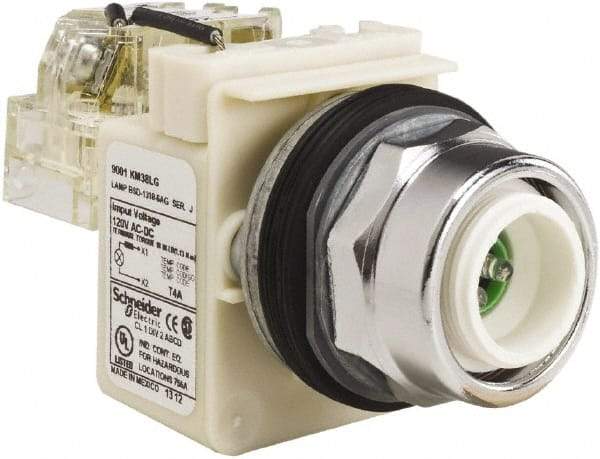 Schneider Electric - 120 VAC LED Indicating Light - Screw Clamp Connector - Exact Industrial Supply