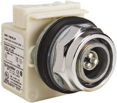 Schneider Electric - 120 V LED Pilot Light - Round Lens, Screw Clamp Connector - Exact Industrial Supply