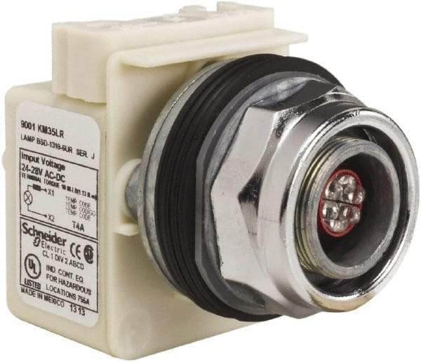 Schneider Electric - 28 V LED Indicating Light - Screw Clamp Connector - Exact Industrial Supply