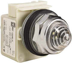 Schneider Electric - 120 V Clear Lens LED Indicating Light - Screw Clamp Connector - Exact Industrial Supply
