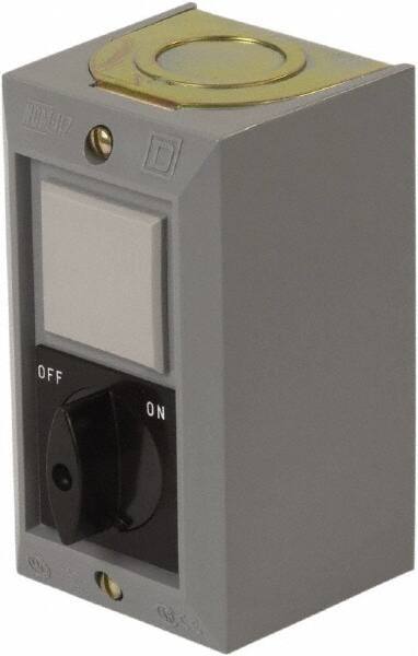 Schneider Electric - 3 Operator, Projecting Pushbutton Control Station - Up (Legend), Momentary Switch, 2NO/3NC Contact, NEMA 1 - Exact Industrial Supply