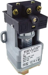Square D - SPDT, 3 to 150 psi, Electromechanical Pressure and Level Switch - Adjustable Pressure, 120 VAC at 6 Amp, 125 VDC at 0.22 Amp, 240 VAC at 3 Amp, 250 VDC at 0.27 Amp, 1/4 Inch Connector, Screw Terminal, For Use with 9012G - Exact Industrial Supply