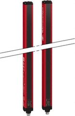 Telemecanique Sensors - 38 Beam, 29.92 Inch Height Protection, 10, 20m Max Sensing, 14 to 131°F, Hand Protection 4, Safety Light Curtain - 24 VDC, Red, Aluminum - Exact Industrial Supply