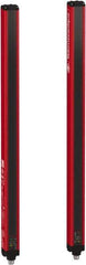 Telemecanique Sensors - 23 Beam, 18.11 Inch Height Protection, 4, 12m Max Sensing, 14 to 131°F, Hand Protection 4, Safety Light Curtain - 24 VDC, Red, Aluminum - Exact Industrial Supply