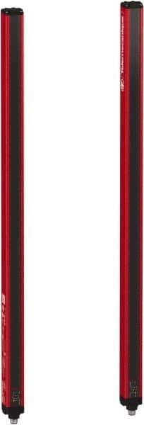 Telemecanique Sensors - 31 Beam, 24.02 Inch Height Protection, 10, 20m Max Sensing, 14 to 131°F, Hand Protection 4, Safety Light Curtain - 24 VDC, Red, Aluminum - Exact Industrial Supply