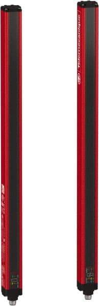 Telemecanique Sensors - 23 Beam, 18.11 Inch Height Protection, 10, 20m Max Sensing, 14 to 131°F, Hand Protection 4, Safety Light Curtain - 24 VDC, Red, Aluminum - Exact Industrial Supply