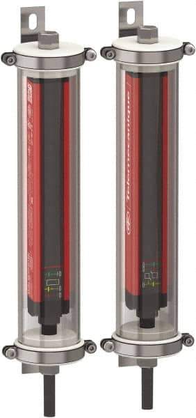 Telemecanique Sensors - 30 Beam, 12.2 Inch Height Protection, 2, 5m Max Sensing, -13 to 131°F, Finger/Hand Protection 4, Safety Light Curtain - 24 VDC, Red - Exact Industrial Supply