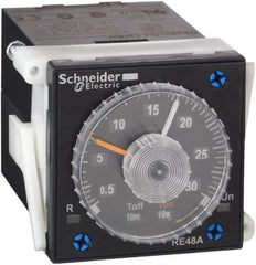 Schneider Electric - 300 hr Delay, Time Delay Relay - 5 Contact Amp, 24 to 240 VAC/VDC at 50/60 Hz - Exact Industrial Supply