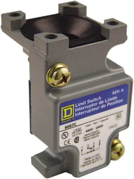 Square D - 1.55 Inch Long, Metal Body, Limit Switch Standard Plug In Unit - For Use with 9007C Heavy Duty Industrial Limit Switches - Exact Industrial Supply