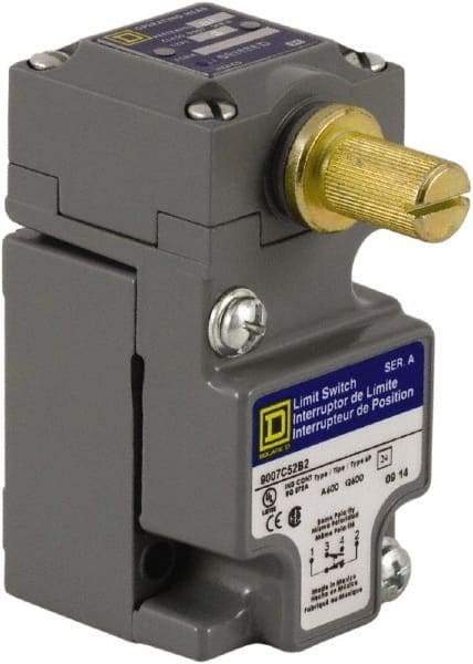 Square D - SPDT, NC/NO, 600 Volt, Screw Terminal, Roller Lever Actuator, General Purpose Limit Switch - Exact Industrial Supply