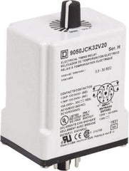 Square D - DPDT Time Delay Relay - 10 Contact Amp, 110 VDC & 120 VAC - Exact Industrial Supply