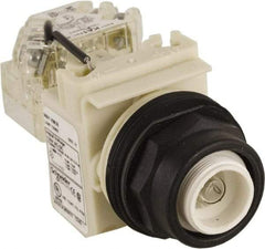 Schneider Electric - 120 V Press-to-Test Indicating Light - Round Lens, Screw Clamp Connector, Corrosion Resistant, Dust Resistant, Oil Resistant - Exact Industrial Supply