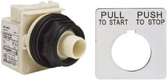 Schneider Electric - 30mm Mount Hole, Extended Straight, Pushbutton Switch Only - Maintained (MA) - Exact Industrial Supply