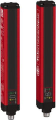 Telemecanique Sensors - 15 Beam, 6.3 Inch Height Protection, 3, 6m Max Sensing, 14 to 131°F, Finger/Hand Protection 4, Safety Light Curtain - 24 VDC, Red, Aluminum - Exact Industrial Supply