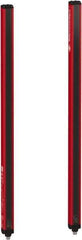Telemecanique Sensors - 60 Beam, 24.02 Inch Height Protection, 3, 6m Max Sensing, 14 to 131°F, Finger/Hand Protection 4, Safety Light Curtain - 24 VDC, Red, Aluminum - Exact Industrial Supply