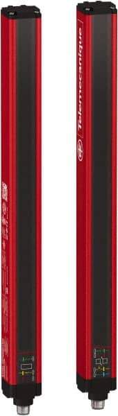 Telemecanique Sensors - 16 Beam, 12.2 Inch Height Protection, 10, 20m Max Sensing, 14 to 131°F, Hand Protection 4, Safety Light Curtain - 24 VDC, Red, Aluminum - Exact Industrial Supply