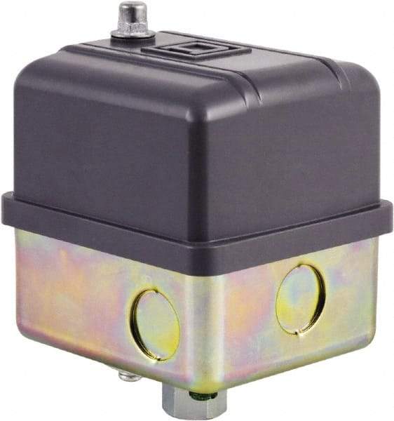 Square D - 1, 7, 9 and 3R NEMA Rated, 20 to 40 psi, Electromechanical Pressure and Level Switch - Adjustable Pressure, 575 VAC, L1-T1, L2-T2 Terminal, For Use with Square D Pumptrol - Exact Industrial Supply