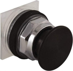 Schneider Electric - 30mm Mount Hole, Extended Mushroom Head, Pushbutton Switch Only - Round, Black Pushbutton, Nonilluminated, Maintained (MA) - Exact Industrial Supply