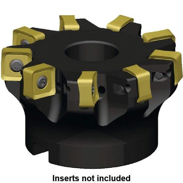 Kennametal - 12 Inserts, 160mm Cut Diam, 40mm Arbor Diam, 6mm Max Depth of Cut, Indexable Square-Shoulder Face Mill - 3° Lead Angle, 63mm High, SN_J120616EN__ Insert Compatibility, Series KSSM - Exact Industrial Supply