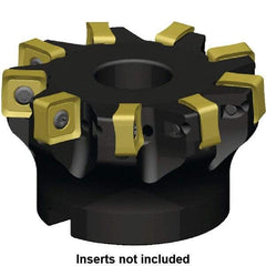 Kennametal - 11 Inserts, 4" Cut Diam, 1-1/2" Arbor Diam, 6mm Max Depth of Cut, Indexable Square-Shoulder Face Mill - 3° Lead Angle, 2" High, SN_J444EN__ Insert Compatibility, Series KSSM - Exact Industrial Supply