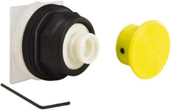 Schneider Electric - 30mm Mount Hole, Extended Mushroom Head, Pushbutton Switch Only - Round, Yellow Pushbutton, Momentary (MO) - Exact Industrial Supply