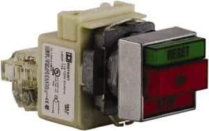 Schneider Electric - Extended Straight Pushbutton Switch Operator - Square Button - Exact Industrial Supply