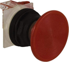 Schneider Electric - 30mm Mount Hole, Extended Straight, Pushbutton Switch with Contact Block - Red Pushbutton, Momentary (MO) - Exact Industrial Supply