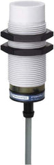 Telemecanique Sensors - PNP, 15mm Detection, Cylinder, Capacitive Proximity Sensor - IP67, 12 to 24 VDC, M30x1.5 Thread, 74-1/2mm Long - Exact Industrial Supply