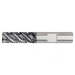 1x1x1-1/2x4 .050R 6FL Carbide Roughing End Mill-Weldon Shank-AlTiN - Exact Industrial Supply