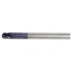 1/2x1/2x5/8x5 Ball Nose 4FL Carbide End Mill-Round Shank-TiAlN - Exact Industrial Supply