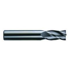 1/2 Dia. x 3 Overall Length 4-Flute Square End Solid Carbide SE End Mill-Round Shank-Center Cut-AlTiN - Exact Industrial Supply