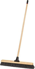 Harper Brush - 24" Medium Duty Polypropylene Push Broom - 2-7/8" Bristle Length, Wood Block, Bolt-On Handle Connection, Handle Included - Exact Industrial Supply