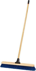 Harper Brush - 24" Medium Duty Polypropylene Push Broom - 2-7/8" Bristle Length, Wood Block, Bolt-On Handle Connection, Handle Included - Exact Industrial Supply