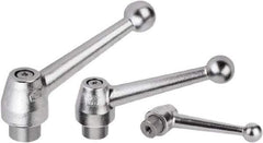 KIPP - 5/8-11, Steel Threaded Hole Adjustable Clamping Handle - 153.5mm OAL, 78mm High - Exact Industrial Supply