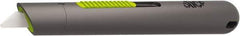 Slice - Retractable Utility Knife - 5.3" Blade, Black Rubber Handle, 1 Blade Included - Exact Industrial Supply
