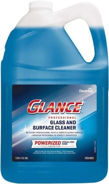 Diversey - 1 Gal Bottle Ammonia Glass Cleaner - Use on Countertops, Glass, Mirrors, Sinks, Stainless Steel, Washable Surfaces - Exact Industrial Supply