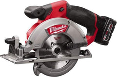 Milwaukee Tool - 12 Volt, 5-3/8" Blade, Cordless Circular Saw - 3,600 RPM, 1 Lithium-Ion Battery Included - Exact Industrial Supply